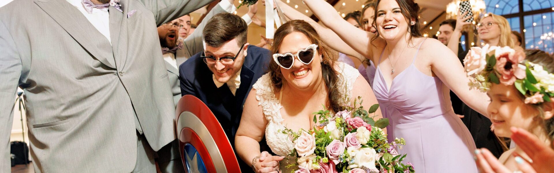This Couple Had a Marvel-Themed Wedding—Complete With a Captain America Shield