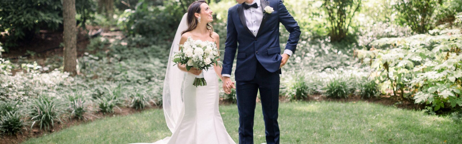 A Whimsical Garden Party Ceremony and Elegant Tent Reception