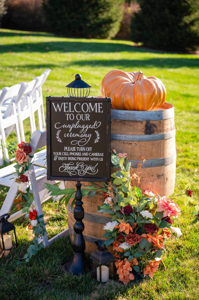 A rustic fall wedding at the Barn at Perona Farms in Andover NJ.