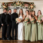 Peach Florals, a Live Sax, and One Unforgettable Ballroom at the Mansion at Mountain Lakes