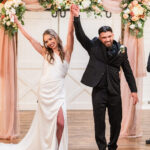 Peach Florals, a Live Sax, and One Unforgettable Ballroom at the Mansion at Mountain Lakes