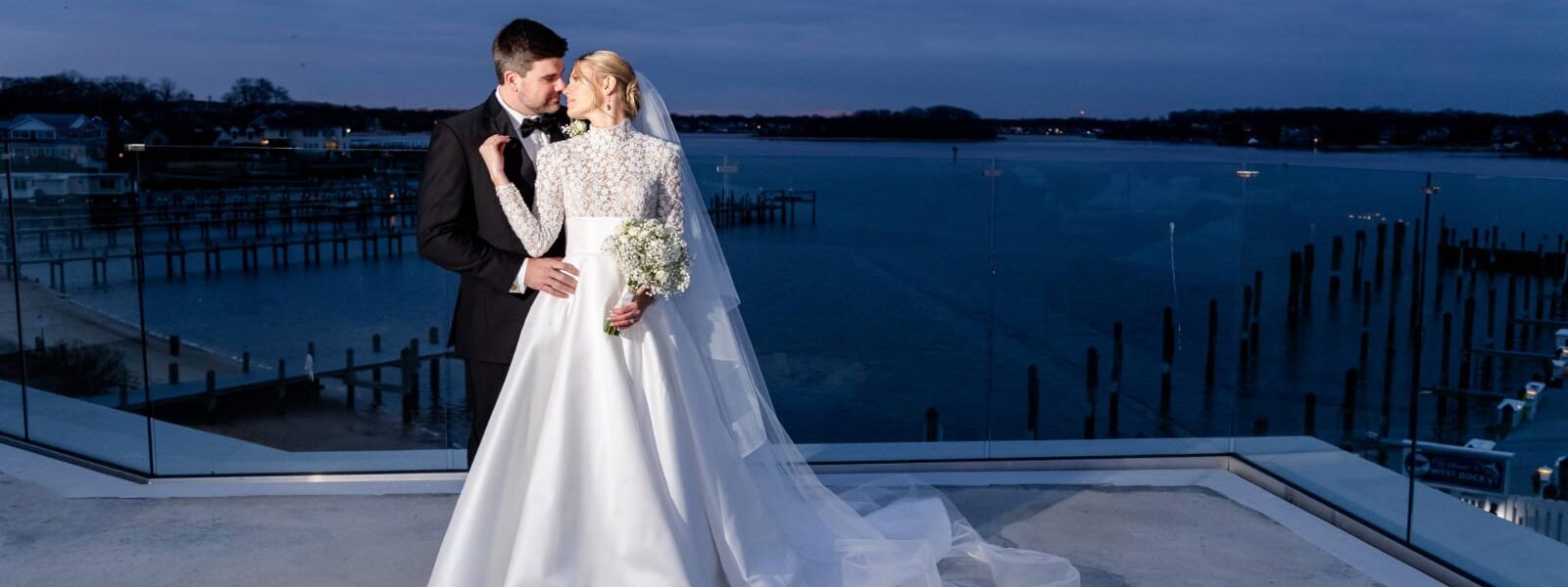 An Elegant New Year’s Eve Wedding at the Shore Focused on Faith & Family