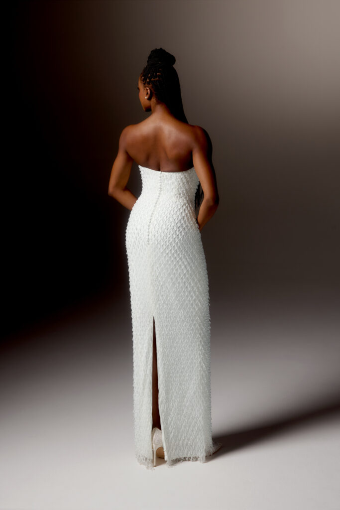 Justin Alexander Spring 2027 gowns during New York Bridal Fashion Week.