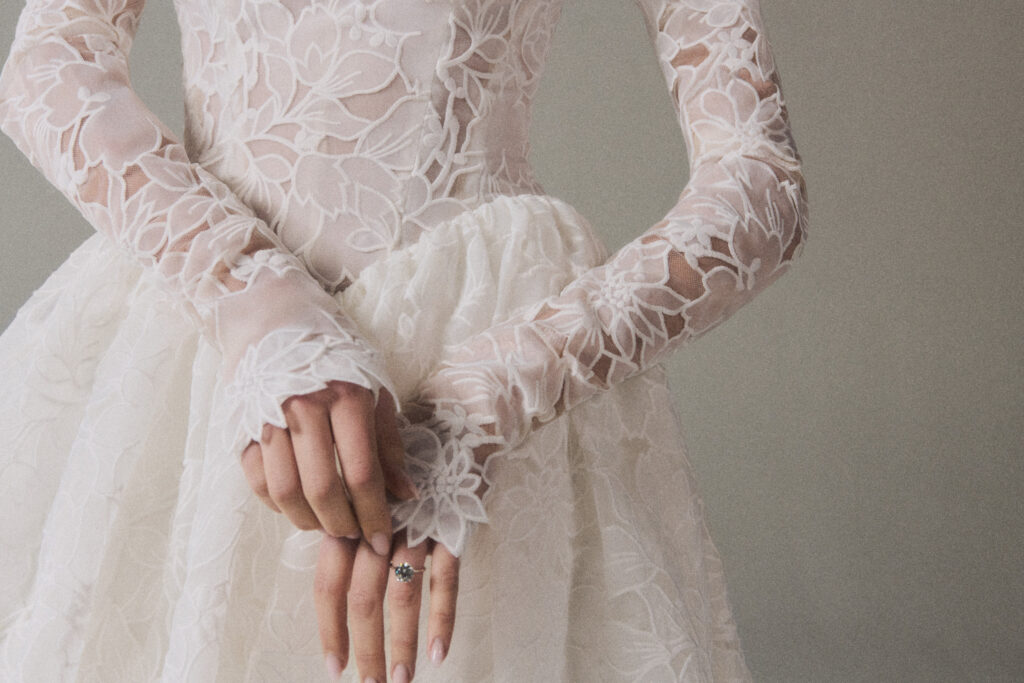 Justin Alexander Fall 2027 gowns during New York Bridal Fashion Week.