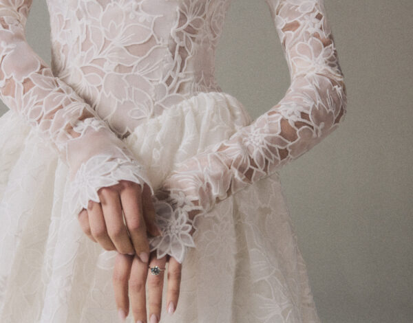 Justin Alexander Fall 2027 gowns during New York Bridal Fashion Week.