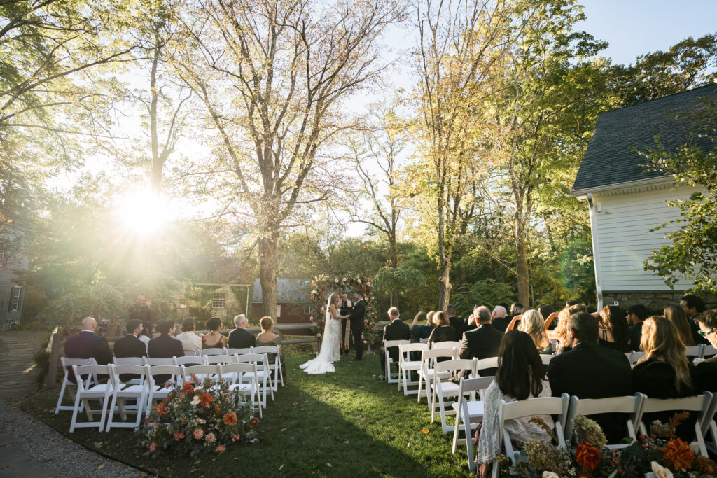 A wedding at the Inn at Millrace Pond in Hope NJ.
