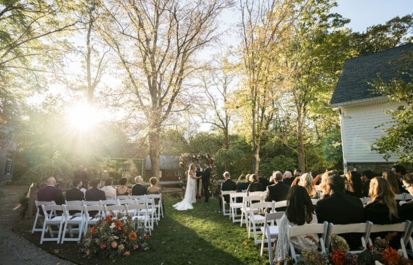 A wedding at the Inn at Millrace Pond in Hope NJ.