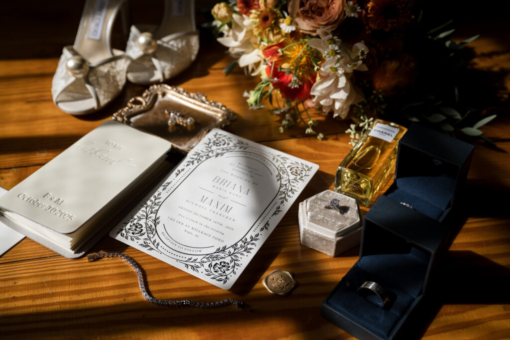 A wedding at the Inn at Millrace Pond in Hope NJ.