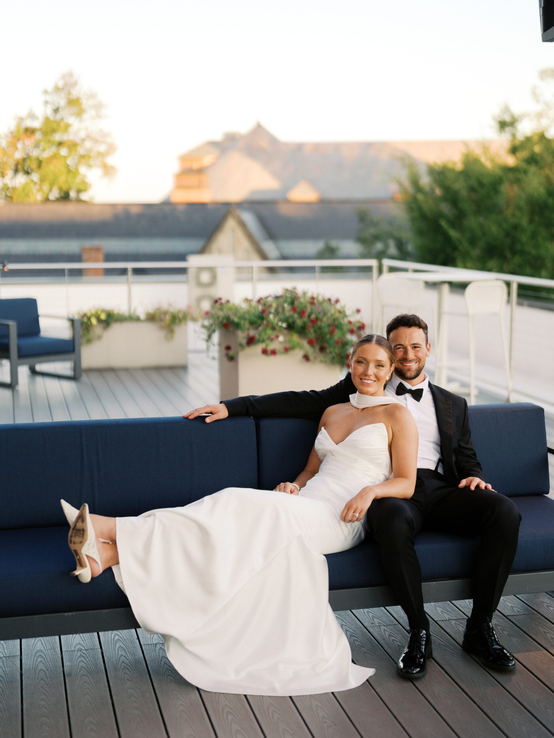 Wedding reception at 1776 Morristown restaurant NJ with outdoor patio and band