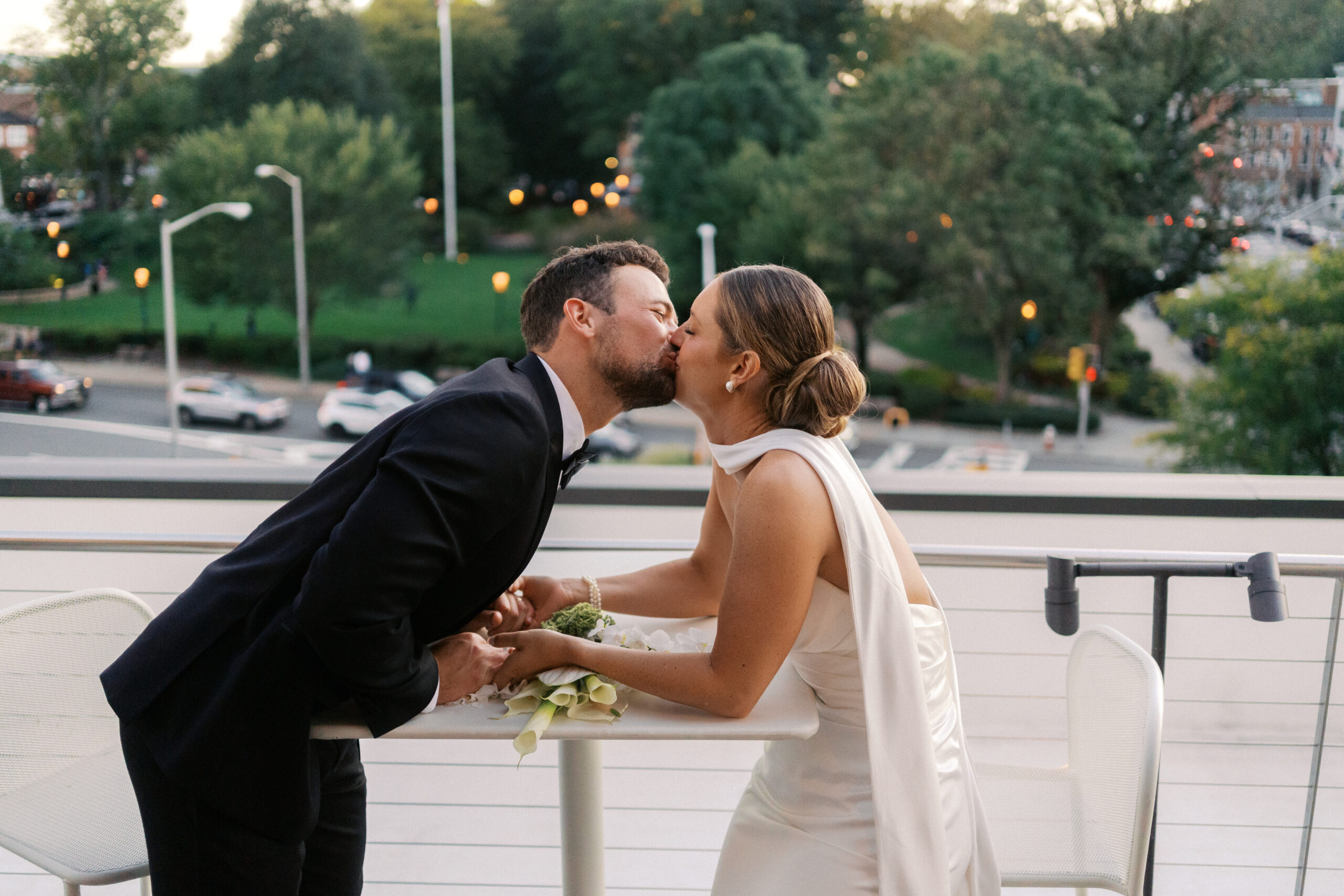 Wedding reception at 1776 Morristown restaurant NJ with outdoor patio and band