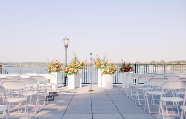Their Daughter Joined Their First Dance  at This Waterfront Molly Pitcher Inn Wedding