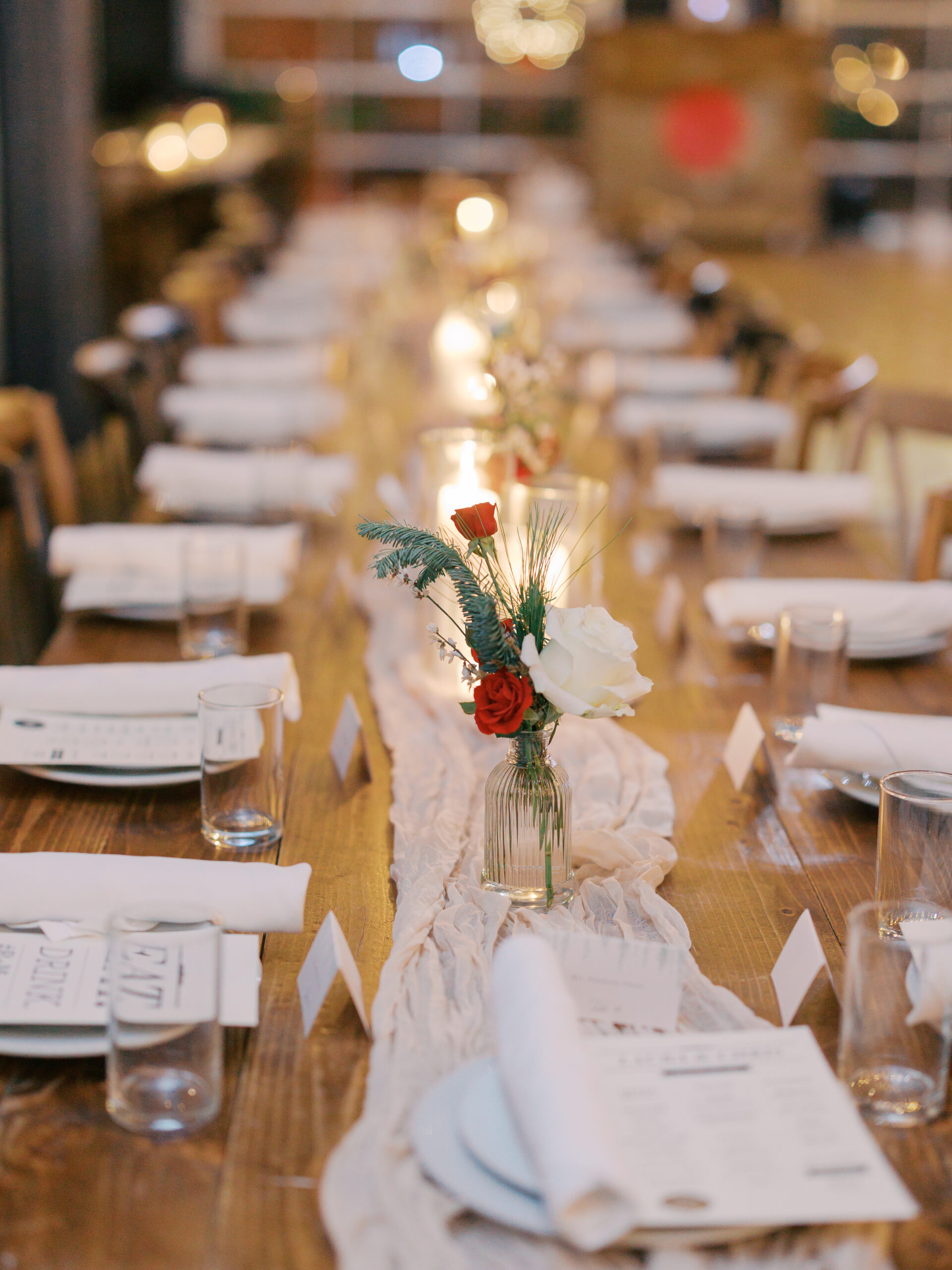 Italian-style wedding reception dinner at Porta Montclair restaurant NJ