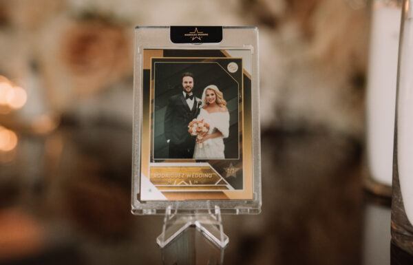 They Both Work in Sports—So They Had a Baseball Card Stand and Mr. & Mrs. Met at Their Reception at Nanina’s in the Park