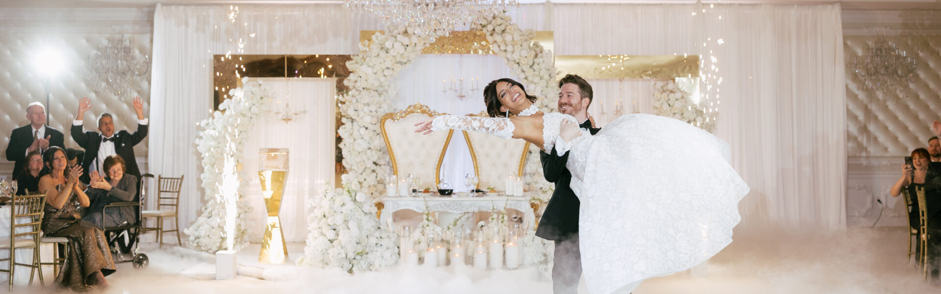 A Mirrored Aisle, a Glass Elevator Entrance & a Private Last Dance at The Grand in Totowa