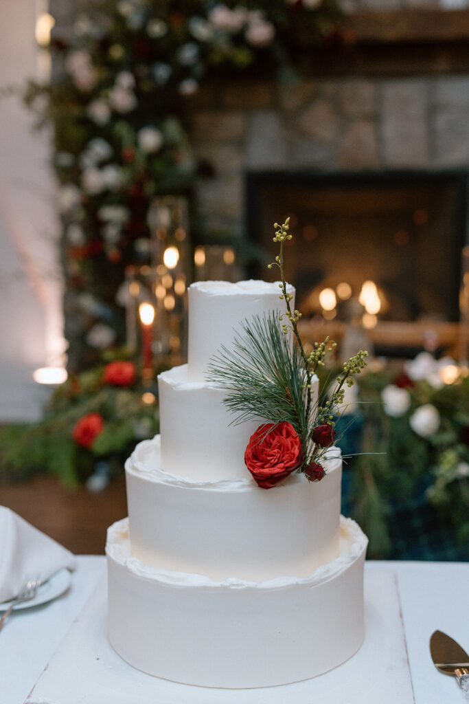 A Christmas wedding at Inn at Millrace Pond in Hope NJ.