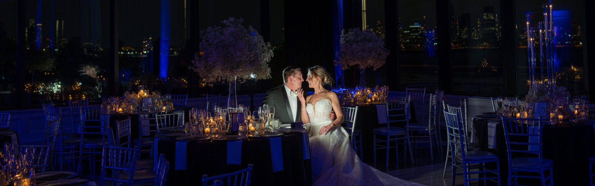 A Candlelit Winter Wedding With Stunning NYC Views at Hudson House