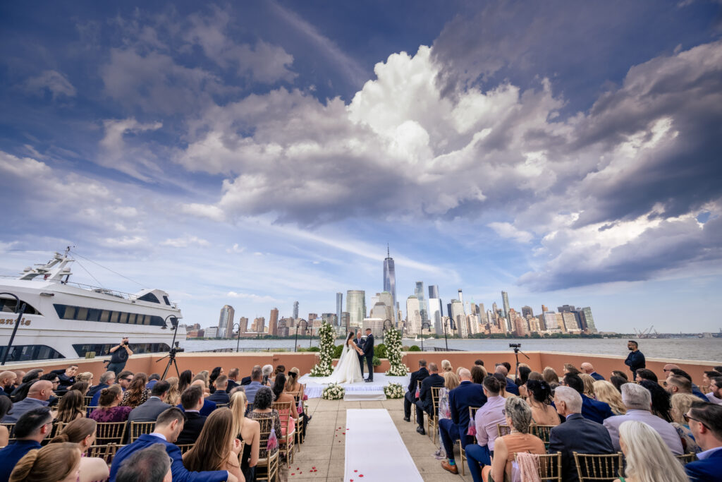 A wedding aboard The Atlantis, part of New York Cruises.