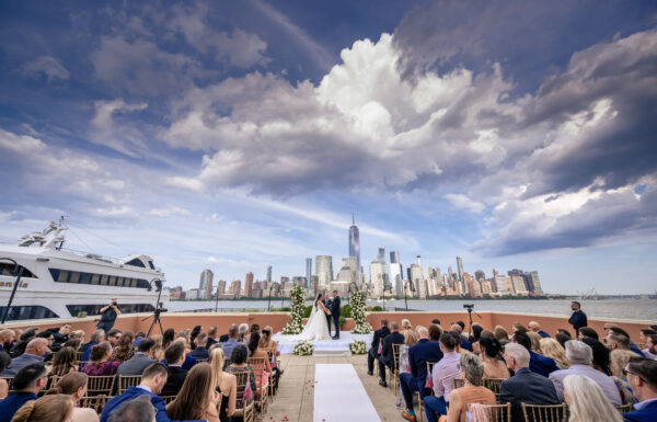 A wedding aboard The Atlantis, part of New York Cruises.