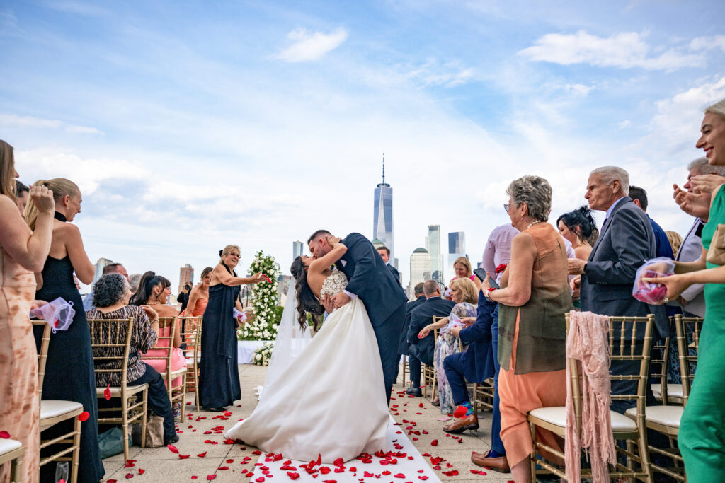 A wedding aboard The Atlantis, part of New York Cruises.