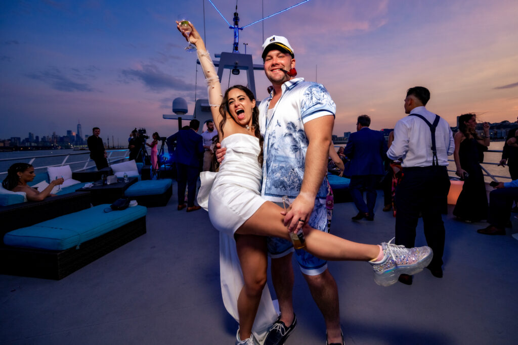 A wedding aboard The Atlantis, part of New York Cruises.