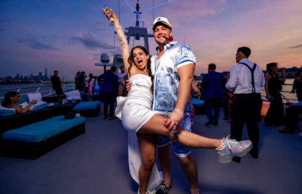 A wedding aboard The Atlantis, part of New York Cruises.