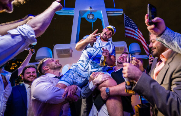 A wedding aboard The Atlantis, part of New York Cruises.