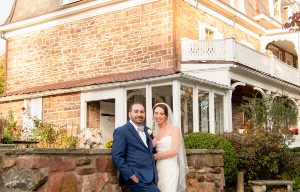 Cobalt Tuxedos, S’mores by the Fire & a Blended Family Wedding at the Woolverton Inn in Stockton
