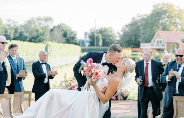 A wedding at Willow Creek Winery in West Cape May NJ.