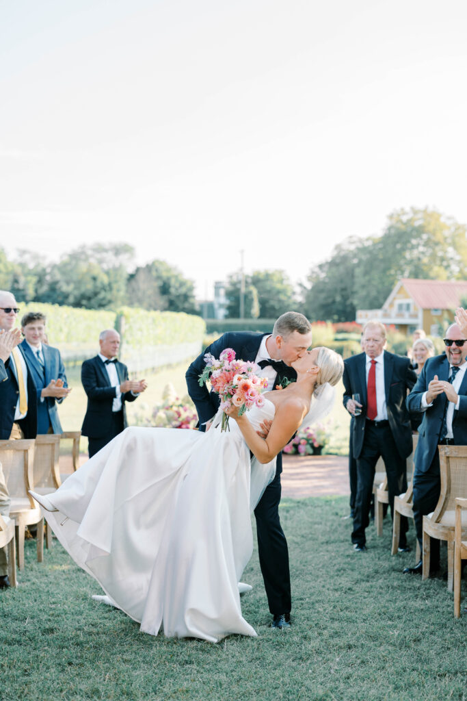 A wedding at Willow Creek Winery in West Cape May NJ.