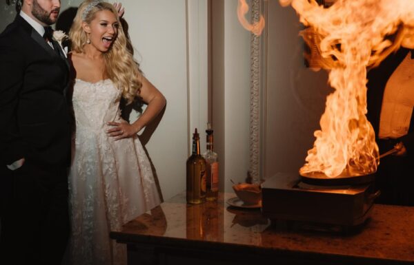 They Both Work in Sports—So They Had a Baseball Card Stand and Mr. & Mrs. Met at Their Reception at Nanina’s in the Park
