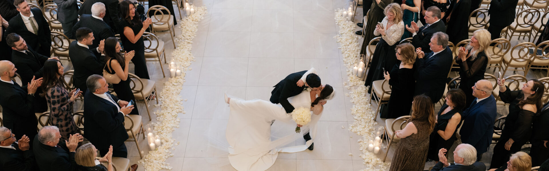 A Snowstorm Moved Their Winter Wedding at Estate at Florentine Gardens