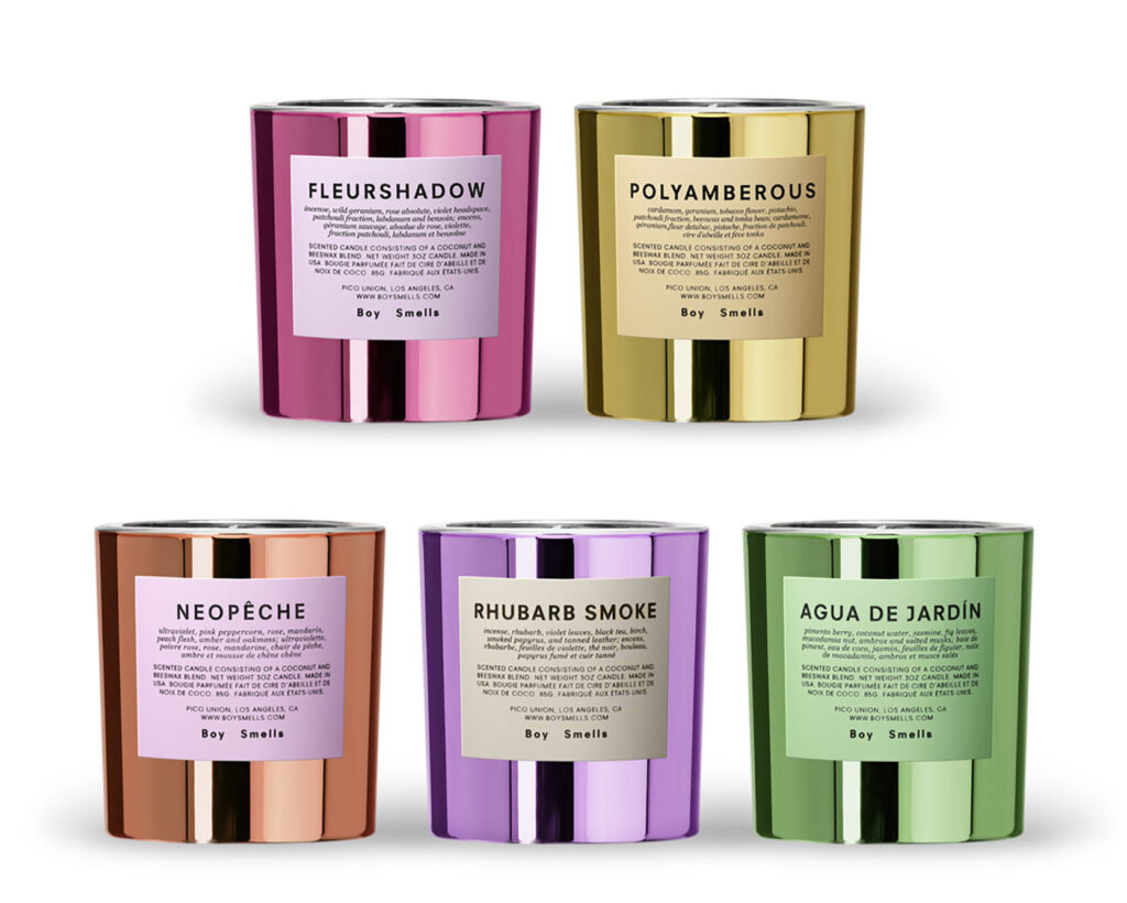 Boy Smells votive candle set with colorful packaging, a fun and unique wedding registry pick from Nordstrom

