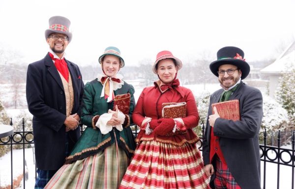 Carolers, Emerald Green Velvet & a First Look Under Snow-Covered Pines at The Park Savoy Estate