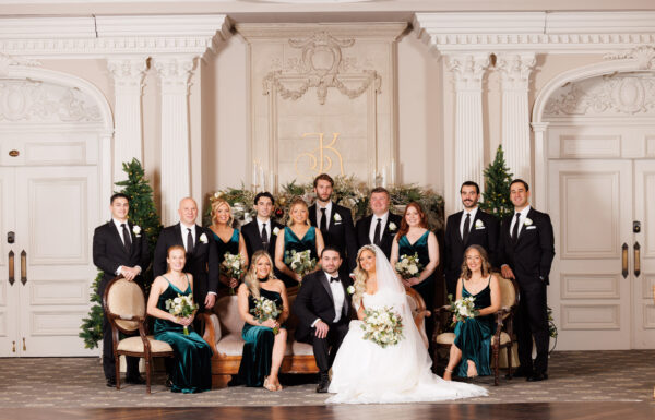 Carolers, Emerald Green Velvet & a First Look Under Snow-Covered Pines at The Park Savoy Estate