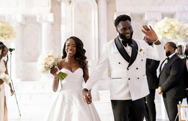 A Nigerian Money Spray, Haitian Blessings & White Roses That Mirrored Their Parents’ Wedding Flowers