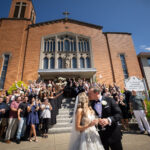 Her Coworker Gave a Patient Her Number—Five Years Later They Had a Timeless Black and White Weddings at The Estate at Florentine Gardens