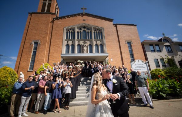 Her Coworker Gave a Patient Her Number—Five Years Later They Had a Timeless Black and White Weddings at The Estate at Florentine Gardens