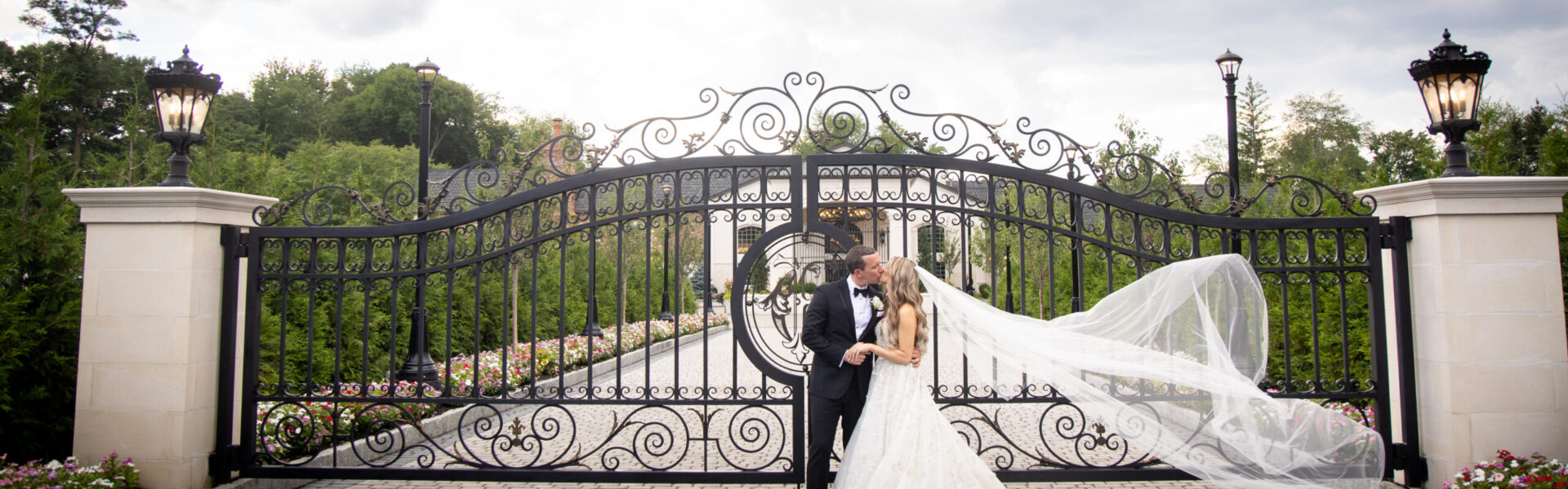 Her Coworker Gave a Patient Her Number—Five Years Later They Had a Timeless Black and White Weddings at The Estate at Florentine Gardens
