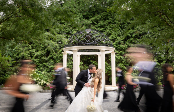 Her Coworker Gave a Patient Her Number—Five Years Later They Had a Timeless Black and White Weddings at The Estate at Florentine Gardens