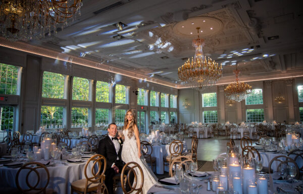 Her Coworker Gave a Patient Her Number—Five Years Later They Had a Timeless Black and White Weddings at The Estate at Florentine Gardens