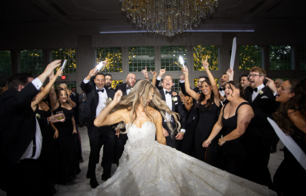 Her Coworker Gave a Patient Her Number—Five Years Later They Had a Timeless Black and White Weddings at The Estate at Florentine Gardens