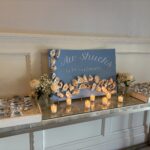 Oyster Shell Seating Cards, Sunscreen Favors & Dockside Sunset Photos at This Summer Shore Wedding at Clarks Landing Yacht Club