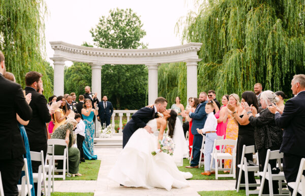25 Pounds of Organza, a Wedding Crest, and a Royal-Style Summer Wedding at The Mansion on Main Street