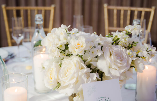 25 Pounds of Organza, a Wedding Crest, and a Royal-Style Summer Wedding at The Mansion on Main Street