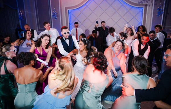 25 Pounds of Organza, a Wedding Crest, and a Royal-Style Summer Wedding at The Mansion on Main Street
