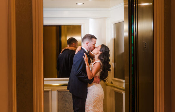 25 Pounds of Organza, a Wedding Crest, and a Royal-Style Summer Wedding at The Mansion on Main Street