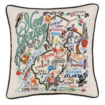 New Jersey Bride—New Jersey state pillows.