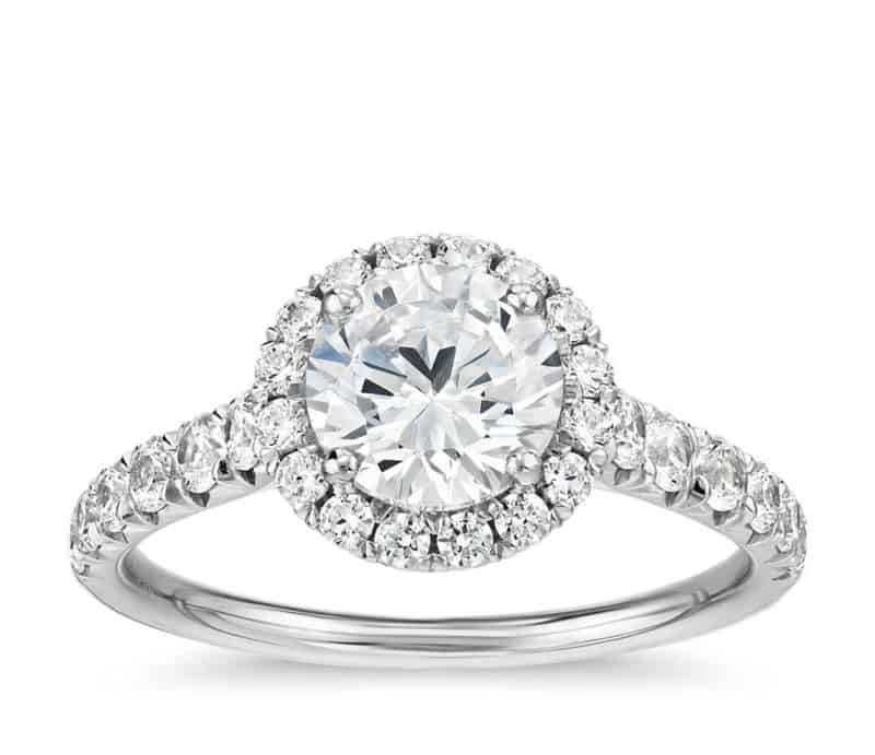 Platinum engagement ring