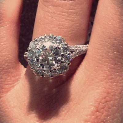 Engagement ring from Braunschweiger Jewelers in Morristown. How to take the perfect engagement ring selfie.