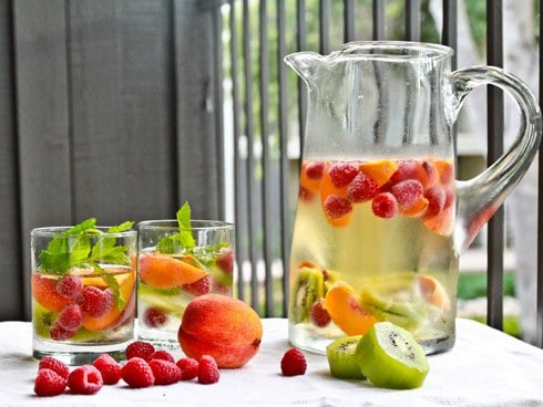 New Jersey Bride—fruit-infused water.